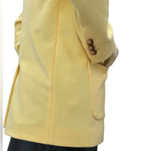 TALBOTS “Aberdeen” Canary Yellow Preppy Button Down Casual Soorts Blazer Jacket - Picture 13 of 16